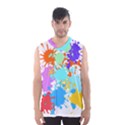 Paint Splatter T- Shirt Abstract Paint Splash T- Shirt Men s Basketball Tank Top View1