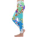 Paint Splatter T- Shirt Abstract Paint Splash T- Shirt Kids  Lightweight Velour Leggings View2