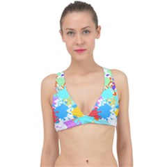 Paint Splatter T- Shirt Abstract Paint Splash T- Shirt Classic Banded Bikini Top by maxcute