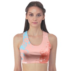 Painting T- Shirt Painting Sports Bra by maxcute