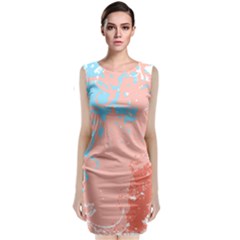 Painting T- Shirt Painting Sleeveless Velvet Midi Dress by maxcute