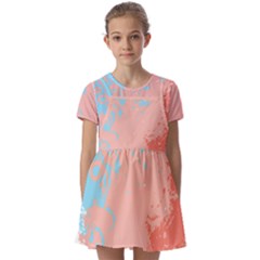 Painting T- Shirt Painting Kids  Short Sleeve Pinafore Style Dress by maxcute