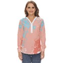 Painting T- Shirt Painting Zip Up Long Sleeve Blouse View1