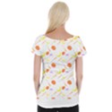 Pattern Design T- Shirt Halloween With Witch Stuffs T- Shirt Cap Sleeve Top View2