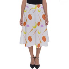 Pattern Design T- Shirt Halloween With Witch Stuffs T- Shirt Perfect Length Midi Skirt by maxcute