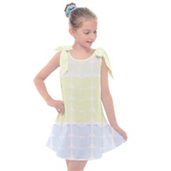 Pattern T- Shirt Abstract Geometric Repeat Leaf Pattern T- Shirt Kids  Tie Up Tunic Dress by maxcute