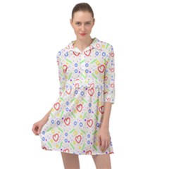 Pattern T- Shirt Corazones Coloridos T- Shirt Mini Skater Shirt Dress