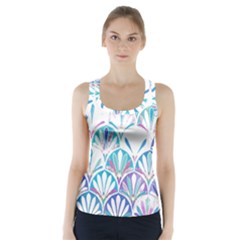 Pattern T- Shirt Glamorous Twenties Art Deco Pastel Pattern T- Shirt Racer Back Sports Top by maxcute