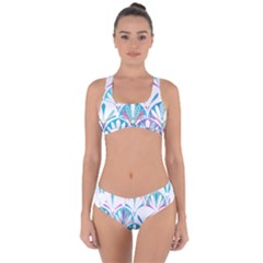 Pattern T- Shirt Glamorous Twenties Art Deco Pastel Pattern T- Shirt Criss Cross Bikini Set by maxcute