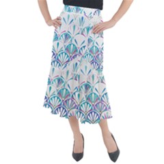 Pattern T- Shirt Glamorous Twenties Art Deco Pastel Pattern T- Shirt Midi Mermaid Skirt by maxcute