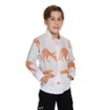 Pattern T- Shirt Hand Drawn Exotic Big Cat Cheetahs, Stretching, Running, Sitting And Walking On Abs Kids  Windbreaker View1