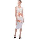 Pattern T- Shirt Hand Drawn Exotic Big Cat Cheetahs, Stretching, Running, Sitting And Walking On Abs Sleeveless Pencil Dress View3