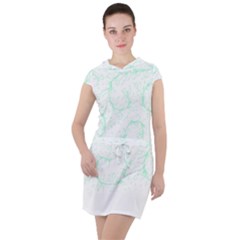 Pattern T- Shirt Lacy Leaves T- Shirt Drawstring Hooded Dress by maxcute