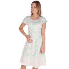 Pattern T- Shirt Lacy Leaves T- Shirt Classic Short Sleeve Dress by maxcute