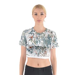 Pattern T- Shirt Magic Pattern Or Colour Waves T- Shirt Cotton Crop Top by maxcute