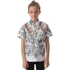 Pattern T- Shirt Magic Pattern Or Colour Waves T- Shirt Kids  Short Sleeve Shirt by maxcute