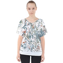 Pattern T- Shirt Magic Pattern Or Colour Waves T- Shirt V-neck Dolman Drape Top by maxcute