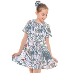 Pattern T- Shirt Magic Pattern Or Colour Waves T- Shirt Kids  Short Sleeve Shirt Dress by maxcute