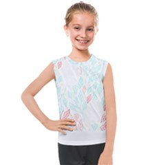 Pattern T- Shirt Pattern Floral T- Shirt Kids  Mesh Tank Top by maxcute