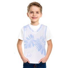 Pattern T- Shirt Pattern Indigo Blue With Palm Leaves Monstera On Dark Summer Tropical T- Shirt Kids  Basketball Tank Top by maxcute