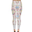 Pattern T- Shirt Rainbow No  8 - Flowers Eyes Stars Moon Sun Rain And Palm Trees Pattern T- Shirt Inside Out Leggings View2