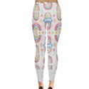 Pattern T- Shirt Rainbow No  8 - Flowers Eyes Stars Moon Sun Rain And Palm Trees Pattern T- Shirt Inside Out Leggings View4