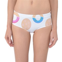 Pattern T- Shirt Seamless Template With Cookies And Donuts T- Shirt Mid-waist Bikini Bottoms by maxcute