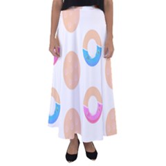 Pattern T- Shirt Seamless Template With Cookies And Donuts T- Shirt Flared Maxi Skirt by maxcute