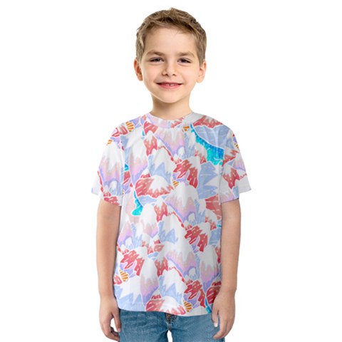 Pattern T- Shirt The Lakes And Peaks T- Shirt Kids  Sport Mesh Tee by maxcute