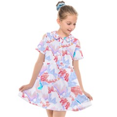 Pattern T- Shirt The Lakes And Peaks T- Shirt Kids  Short Sleeve Shirt Dress by maxcute