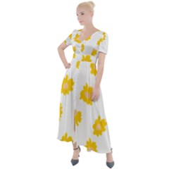 Pattern T- Shirt You Are My Sunshine T- Shirt Button Up Short Sleeve Maxi Dress by maxcute