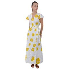 Pattern T- Shirt You Are My Sunshine T- Shirt Flutter Sleeve Maxi Dress by maxcute