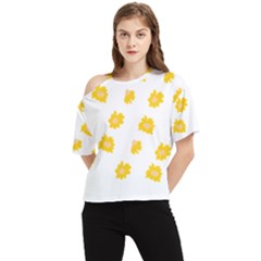 Pattern T- Shirt You Are My Sunshine T- Shirt One Shoulder Cut Out Tee by maxcute