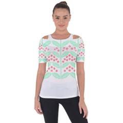 Pattern T- Shirtcoffee Flowers 1 T- Shirt Shoulder Cut Out Short Sleeve Top by maxcute