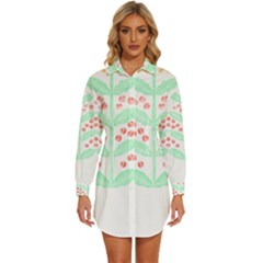 Pattern T- Shirtcoffee Flowers 1 T- Shirt Womens Long Sleeve Shirt Dress