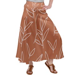 Pattern T- Shirtfloral Leaves Grid Pattern 1 T- Shirt Satin Palazzo Pants by maxcute