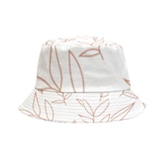 Pattern T- Shirtfloral Leaves Grid Pattern 2 T- Shirt Inside Out Bucket Hat