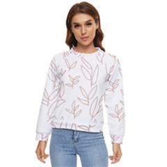 Pattern T- Shirtfloral Leaves Grid Pattern 2 T- Shirt Women s Long Sleeve Raglan Tee