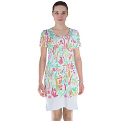 Pattern T- Shirtthe Watercolor Jungle Pattern 1 T- Shirt Short Sleeve Nightdress by maxcute