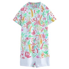 Pattern T- Shirtthe Watercolor Jungle Pattern 1 T- Shirt Kids  Boyleg Half Suit Swimwear by maxcute