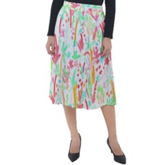 Pattern T- Shirtthe Watercolor Jungle Pattern 1 T- Shirt Classic Velour Midi Skirt  by maxcute