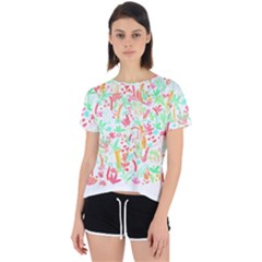 Pattern T- Shirtthe Watercolor Jungle Pattern 1 T- Shirt Open Back Sport Tee by maxcute