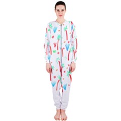 Pattern T- Shirtthe Watercolor Jungle Pattern 2 T- Shirt Onepiece Jumpsuit (ladies) by maxcute