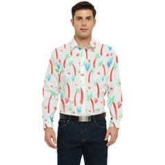 Pattern T- Shirtthe Watercolor Jungle Pattern 2 T- Shirt Men s Long Sleeve  Shirt by maxcute