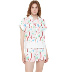 Pattern T- Shirtthe Watercolor Jungle Pattern 2 T- Shirt Chiffon Lounge Set