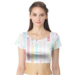 Pencils T- Shirt Pencil Case T- Shirt Short Sleeve Crop Top