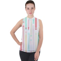 Pencils T- Shirt Pencil Case T- Shirt Mock Neck Chiffon Sleeveless Top by maxcute