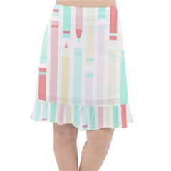 Pencils T- Shirt Pencil Case T- Shirt Fishtail Chiffon Skirt by maxcute