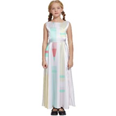 Pencils T- Shirt Pencil Case T- Shirt Kids  Satin Sleeveless Maxi Dress by maxcute