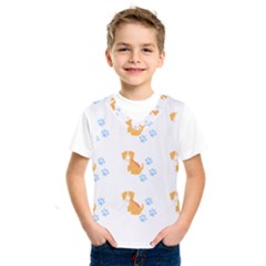 Pet T- Shirtdog And Cat Lover Pattern T- Shirt Kids  Basketball Tank Top